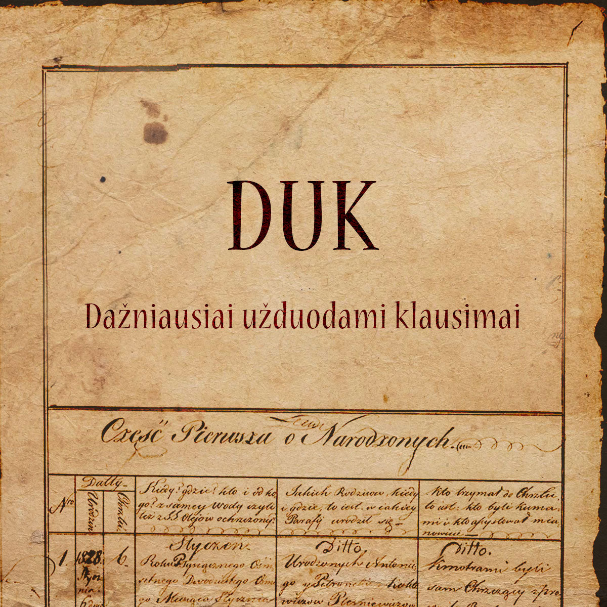Dažniausi klausimai apie genealogiją